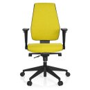 Bürostuhl / Drehstuhl PRO-TEC 500 Stoff dunkelgrau/gelb hjh OFFICE