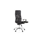 Bürostuhl Chefsessel Schreibtischstuhl / PURE RELAX Netzstoff / Kunstleder schwarz Chrom hjh OFFICE