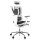 Bürostuhl / Chefsessel ERGOHUMAN SLIM Sitz Stoff / Rücken Netz schwarz - Gestell weiß hjh OFFICE