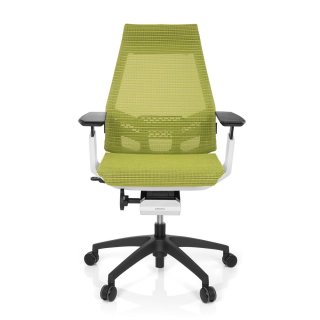 Bürostuhl / Drehstuhl GENIDIA SMART WHITE Netz grün hjh OFFICE