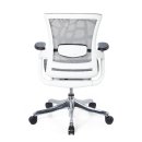 Bürostuhl SKATE STYLE Sitz und Rücken Netz Design grau / Rahmen weiß hjh OFFICE