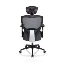 Bürostuhl / Chefsessel VENUS BASE Sitz Stoff / Rücken Netz blau / schwarz hjh OFFICE