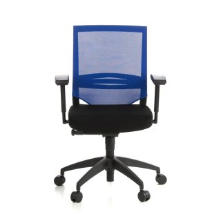 Bürostuhl / Chefsessel PORTO BASE Sitz Stoff/Rücken Netz schwarz/blau hjh OFFICE