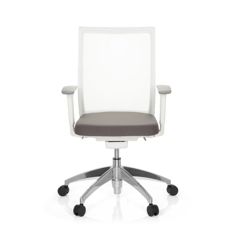 Netzstoff Sitz Bürostuhl transparent WHITE Drehstuhl / ASPEN Stoff /