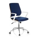 Bürostuhl / Drehstuhl ESTRA blau - Gestell weiß hjh OFFICE