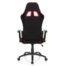 Gaming Stuhl / Bürostuhl LEAGUE PRO I Stoff / Kunstleder schwarz / rot hjh OFFICE