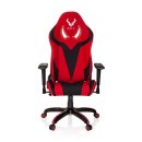 Gaming Stuhl / Bürostuhl PROMOTER II Stoff schwarz / rot hjh OFFICE