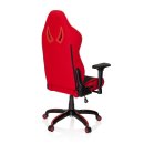 Gaming Stuhl / Bürostuhl PROMOTER II Stoff schwarz / rot hjh OFFICE