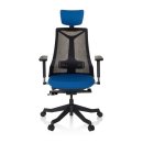 Bürostuhl / Drehstuhl FALUN Netzstoff / Stoff blau / schwarz hjh OFFICE