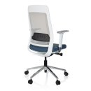 Bürostuhl / Drehstuhl CHIARO T2 WHITE Netzstoff / Stoff blau / grau hjh OFFICE