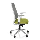Bürostuhl / Drehstuhl CHIARO T2 WHITE Netzstoff / Stoff grün / grau hjh OFFICE