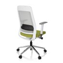 Bürostuhl / Drehstuhl CHIARO T2 WHITE Netzstoff / Stoff grün / grau hjh OFFICE
