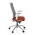 Bürostuhl / Drehstuhl CHIARO T2  WHITE Netzstoff / Stoff rostrot / grau hjh OFFICE