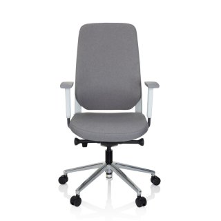 Bürostuhl / Drehstuhl CHIARO T4 WHITE Stoff grau hjh OFFICE
