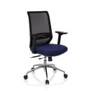 Bürostuhl / Drehstuhl PROFONDO Netzstoff / Stoff schwarz/blau hjh OFFICE
