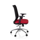 Bürostuhl / Drehstuhl PROFONDO Netzstoff / Stoff schwarz/rot hjh OFFICE