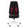 Gaming Stuhl / Bürostuhl GLORIUS Stoff schwarz/rot