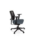 Bürostuhl / Drehstuhl IKAST BASE Netzstoff schwarz / Stoff grau hjh OFFICE