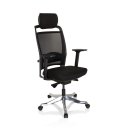 Bürostuhl / Drehstuhl IKAST I Netzstoff / Stoff schwarz hjh OFFICE