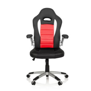 Gaming Stuhl / Bürostuhl GAME SPORT schwarz/rot Rückenlehne hjh OFFICE