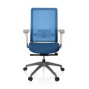 Bürostuhl / Drehstuhl PURE WHITE Netzstoff / Stoff blau...
