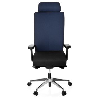 Bürostuhl / Drehstuhl PRO-TEC XXL Vollpolster blau/schwarz hjh OFFICE #1