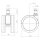 5x Design-Rollen ROLO LUX 11mm / 65mm Büro-Stuhl-Rollen für Hartböden Chrom (5er Pack) hjh OFFICE