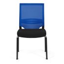 Konferenzstuhl / Besucherstuhl / Stuhl PORTO V BASE schwarz/blau hjh OFFICE